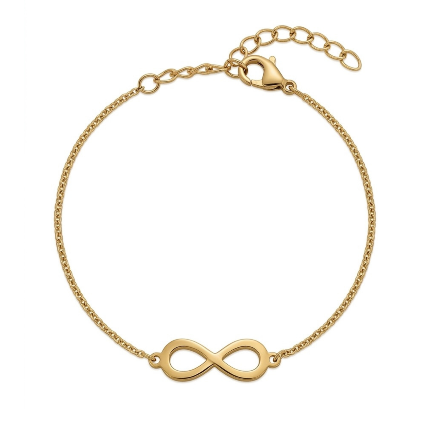Guldarmband med evighetssymbol
